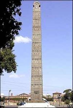 Obelisk from Axum was in Rome for decades before returning home.